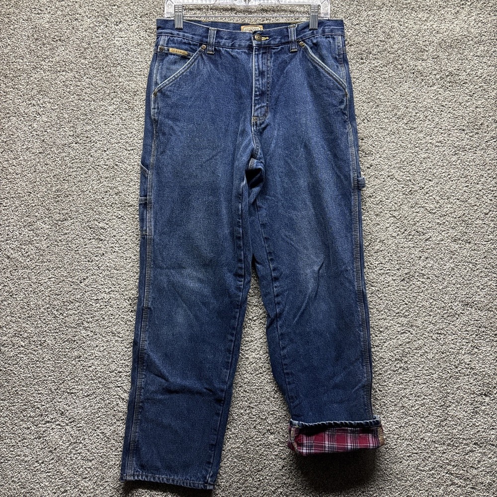 C.E.‎ Schmidt Workwear Mens Flannel Lined Denim Carpenter Jeans 30x32 Gorpcore